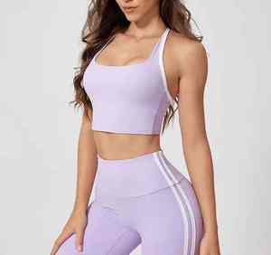 Conjunto personalizado de yoga y gimnasio de cintura alta para mujer, ropa deportiva, ropa de entrenamiento para mujer - Product Image 4