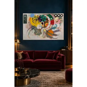 Impression sur toile de la composition aux courbes dominantes de Fida Kandinsky - Product Image 1