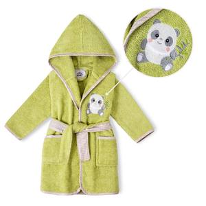 Albornoz Infantil con Estampado de Dibujos Animados de Pistache, Tela de Rizo para Baño, Tallas 2-4 - Product Image 1