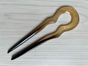 Épingles à cheveux en corne de buffle polie pour femmes, bâton de coiffure en corne de bœuf, accessoire naturel - Product Image 1