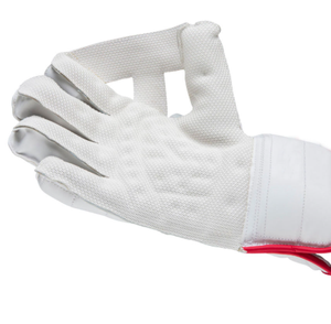 Gants de maintien de cricket personnalisés en cuir de soutien blanc avec logo personnalisé et options de taille - Product Image 2