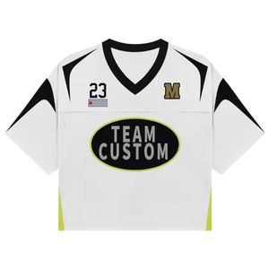 Nueva llegada 100% poliéster sublimación impresa camisetas de fútbol americano barato personalizado cuello en V camisetas de fútbol americano para hombres - Product Image 1