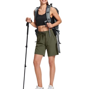 Shorts Cargo Transpirables con Cordón para Mujer, de Algodón, Casuales, Cómodos, para Verano - Product Image 1