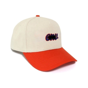 หมวกกอล์ฟแบบขายส่ง OEM ผลิตตามสั่ง ระบายอากาศได้ดี สองสี 5 ชิ้นส่วน แบบ Snapback หมวกกอล์ฟสุดหรู พร้อมโลโก้ปัก 3 มิติ - Product Image 3