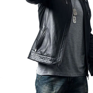 Veste en cuir d'agneau de qualité supérieure pour hommes, best-seller, design tendance, nouvelle arrivée pour les motos, veste pour hommes - Product Image 6