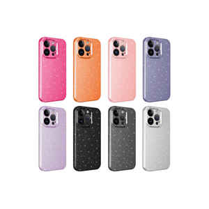 Coque en silicone scintillante de luxe Netzy pour iPhone 14 Pro 14 Plus Orange avec finition électrolytique spéciale pour la protection du téléphone portable - Product Image 2