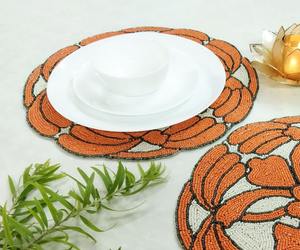 New Arrival Hot-Selling <b>Beaded</b> Design <b>Placemat</b> and Table Coaster Set Unique Novelty Style Handmade in India for Elegant Dining - Product Image 6