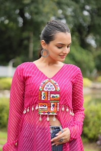 ชุดเสื้อกางเกงสีชมพูสำหรับผู้หญิงชุดตะวันตกสุดพิเศษสุดแฟนซี - Product Image 2