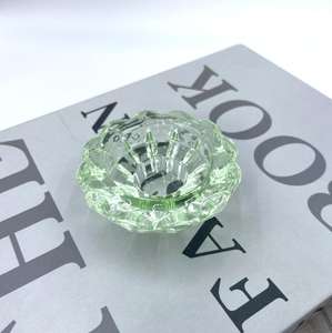 Portavelas de vidrio transparente de siete colores, artículo de decoración en oferta. - Product Image 6