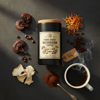 Green Life Herb Factory 10 en 1 Poudre de café champignon biologique Reishi Lions Mane Chaga Cordyceps Immunité Boost Energy Focus