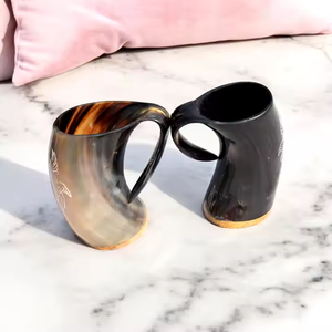 Viking buvant de la vraie corne chope médiévale pour les vrais guerriers Cosplay parfait et célébrations Durable par l'artisanat en croissant - Product Image 2