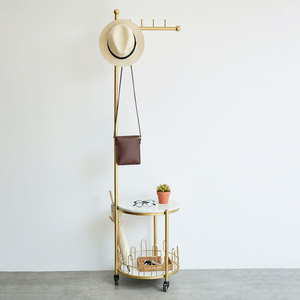 Perchero de Hierro Moderno y Minimalista para Sala de Estar con Superficie de Piedra KPT68035 - Product Image 1