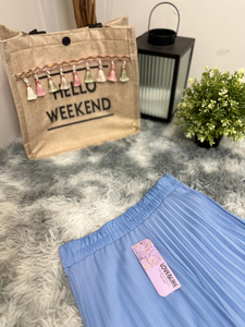 กางเกงขายาวผ้าฝ้ายโพลีเอสเตอร์สำหรับผู้หญิงกางเกงขากว้างขาตรงยาว51-758 - Product Image 6