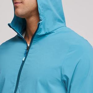 Chaqueta cortavientos de poliéster ligera de estilo informal para hombre, logotipo personalizado, de talla grande, resistente al agua, con cremallera - Product Image 5