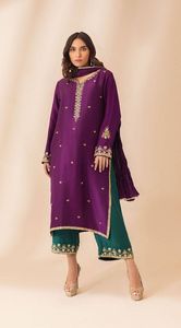 NUEVAMENTE DISEÑADOR INDIO/PAKISTANI BORDADO EN EL TRABAJO EN KURTA, PLAZO CON ESTILO CON VESTIDO DUPATTA para fiesta/boda = 2024 - Product Image 2