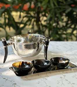 Buffalo Horn <b>Salad</b> Serving <b>Bowl</b> Handmade Eco-Friendly Dishwasher Safe Unique Pattern Customizable Design for Rustic Home Decor - Product Image 5