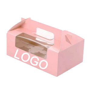Custom Rigid Food <b>Cookies</b> Takeaway <b>Gift</b> Packaging <b>Box</b> with Transparent Window Durable Kraft Paper <b>Box</b> Bakery Snacks Desserts - Product Image 4