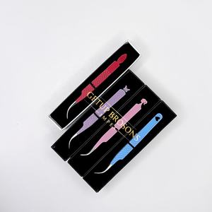 Poudre bleue, rose, violette, rouge, motifs découpés en diamant, acier inoxydable, anti-magnétique, anti-statique, fibre courbe dentée - Product Image 3