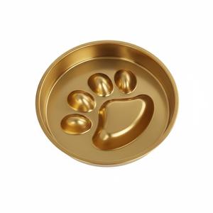 Bol pour animaux de compagnie en acier inoxydable perlé en laiton décoratif au design admirable avec base en caoutchouc antidérapante pour chiens à bon prix - Product Image 2