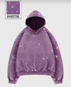 Sudadera con Capucha de Alta Calidad con Pedrería Termoadhesiva, Cierre Completo, Color Sólido, Ecológica, para Hombre, Suministro Directo de Fábrica - Product Image 1