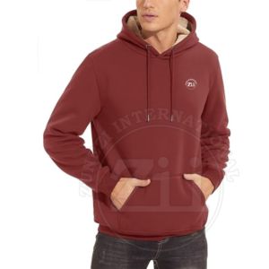 Vente chaude sur mesure hommes 100% coton hiver sweats à capuche chaud épais doublé polaire léger respirant Style français - Product Image 2