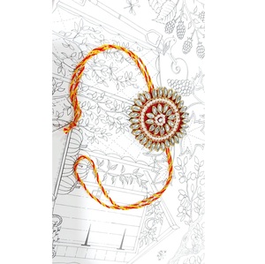 Accessoires de Bracelet Rakhi faits à la main de nouveau Design culturel indien traditionnel pour le Festival de Raksha Bandhan à la fabrication en gros - Product Image 2