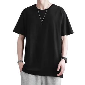 Camiseta de Manga Corta de Algodón Puro para Hombre, Color Sólido, Capa Base Versátil, Camiseta Blanca Simple para Hombre - Product Image 2