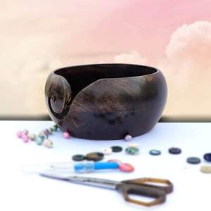 Ooden-búho de nailon de Ndian rtisans con remium para nitting y roqueta (6 "x 6" x 3 ") - Product Image 5