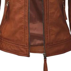 Chaqueta Bomber de Cuero PU para Mujer, Impermeable, Resistente al Viento, Ecológica, Color y Talla Personalizables, Servicio OEM - Product Image 6