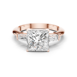 Bague en diamant 14K taille émeraude Cadeau de bijoux de luxe - Product Image 2