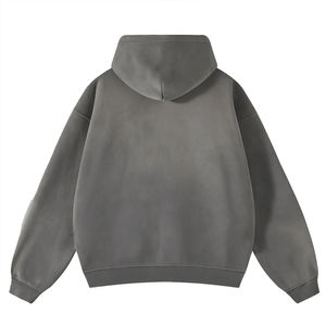 Ventes chaudes, sweat-shirt en molleton écologique imperméable en coton biologique 100%, coupe ample vintage, logo personnalisé, lavage à l'acide, hiver - Product Image 2