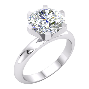 Anillo de Oro Amarillo y Blanco de 9K para Mujer con Diamante Cultivado en Laboratorio de 2.05 Quilates, Claridad VS, Color EF, Corte Brillante, Diseño Clásico de Lujo - Product Image 3