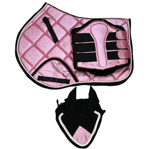 ชุดแผ่นรองอานม้าม้าม้าขี่ม้าแผ่นรองอานม้าแวววาวใช้ป้องกันการกระแทก - Product Image 6