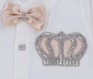 ชุดรอมเปอร์สีเบจสำหรับเด็กทารกผู้ชายผ้าถักจากผ้าคอตตอน100% ดีไซน์ใหม่หรูหราทันสมัย - Product Image 4