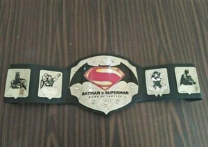 VENTE EN GROS BM VS SUPERMAN AUBE DE LA JUSTICE CEINTURE DE LUTTE TAILLE ADULTE 2MM OU 4MM - Product Image 2