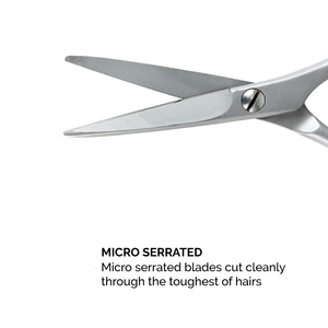 Tijeras para Barba de acero inoxidable satinadas, cómodas y ajustables, con bolsa - Product Image 6