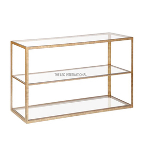 Mesa de Consola de Alta Calidad, Diseño Rectangular Pulido y Brillante, Material de Vidrio y Acero Inoxidable, Clásica y Premium - Product Image 5