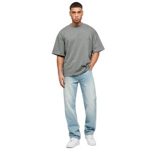 Camisetas de hombro caído de lujo personalizadas, ropa de calle de algodón para hombre, camiseta de gran tamaño con cuello redondo y hombros caídos, camiseta pesada de 280gsm para hombre - Product Image 2