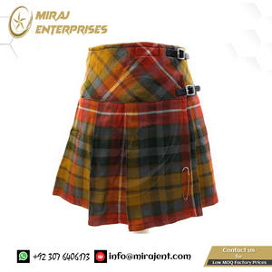 Jupes à carreaux hybrides robe pour femmes jeune fille Mini jupe Kilt écossais traditionnel Tartan Kilts écossais traditionnel - Product Image 5