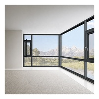Fenêtre à battant en aluminium sur mesure, à rupture de pont thermique, double vitrage, verre trempé, insonorisée, pour villa