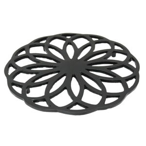Elegant Modern <b>Kitchen</b> Dining Decor Round Nickel Finish Aluminium Metal <b>Trivet</b> Perforated Design Mats Pads for Decorative Table - Product Image 4