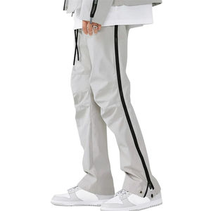 Men's Flare <b>Pants</b> Custom Wholesale Price Fleece <b>Lined</b> Stone Washed Unisex Slightly Flared Sweatpants Men <b>Pants</b> - Product Image 6