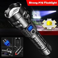 ZOOM super lumineux lampe de poche LED tactique métal étanche torche lumière linterna USB Rechargeable longue portée XHP70 lampe de poche LED