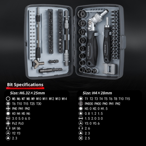 Juego de Destornilladores de Trinquete y Puntas de 68 Piezas |   Kit de Herramientas de Reparación Profesional Multifunción para Teléfono, Computadora Portátil, Hogar y Automóvil - Product Image 2