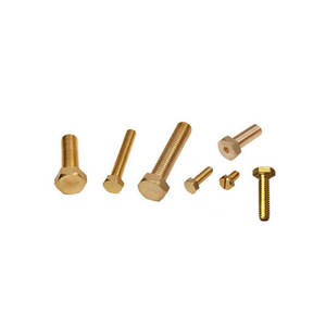 Golden Finish Brass Hex Flange <b>Bolts</b> Fasteners DIN Standard Plain Finish Bulk Supply by SHALIBHADRA INTERNATIONAL - Product Image 4