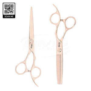 Ciseaux de barbier ergonomiques à poignée décalée, tension réglable, légers, pour droitiers, lame de rasoir tranchante, ciseaux à cheveux pour couper les cheveux - Product Image 6