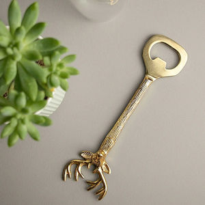 Ouvre-bouteille plaqué or avec logo personnalisé - Product Image 1