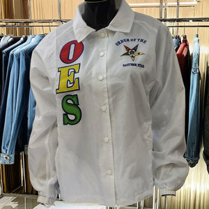 Chaquetas Bomber Personalizadas OEM de Invierno, Delgadas, de Satén, Resistentes al Viento, Antibacterianas, para la Hermandad Griega Zeta Phi Beta, con Cuello Alto - Product Image 2