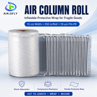 Rouleau de colonne d'air gonflable robuste sur mesure de 15 cm, 250 m, 55 µm PA/PE, emballage antichoc pour l'expédition de marchandises fragiles