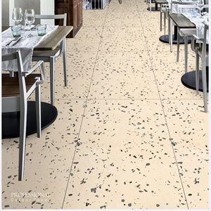 Azulejos de Porcelana Esmaltada con Aspecto de Terrazo, Color Marfil Mono, Superficie Tallada - Product Image 1